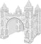 EXCEART 1 Set Colorizing 3D Castle Paper Fairy Tale Castle Paintable Cardboard