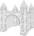 EXCEART 1 Set Colorizing 3D Castle Paper Fairy Tale Castle Paintable Cardboard