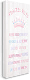 Stupell Industries Princess Rules Listed Kids Pretend Pink Crown