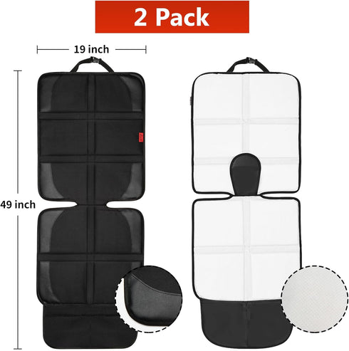 Kaiphy 2 2Pack Car Seat Protector with Thick Padding + XL Large Car Seat Cover for Child Car seat, Eco Friendly