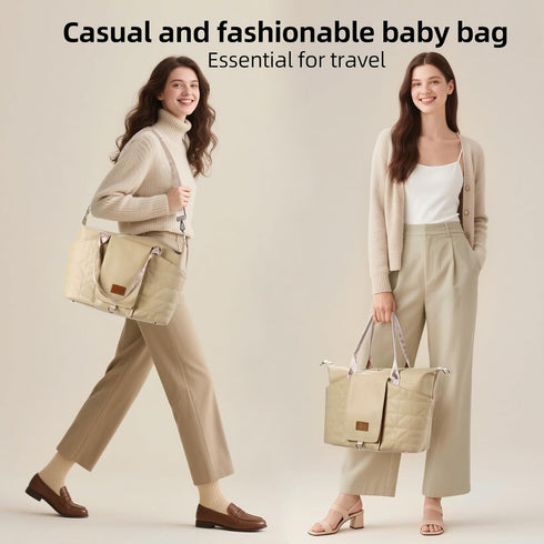 vosmles Diaper Bag Large Tote Baby Bag, Diaper Bag Purse, Capacity Travel for Labor Delivery