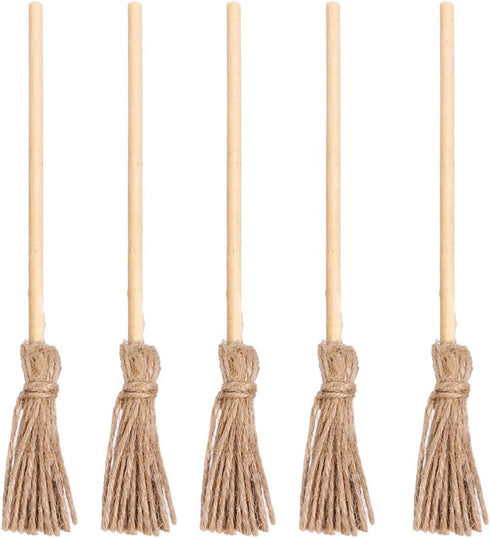 TOYANDONA 5pcs Dollhouse Miniature Broom, Micro Landscape Decor for Dollhouse Furniture Props