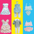 5 Set 18 inch Summer American Doll Clothes and Accessories for Girl Dolls Including Fashion Dress Casual Daily Outfits