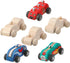 Zhanmai 6 Pcs Wooden Toy Cars to Paint Wood DIY Car Toys