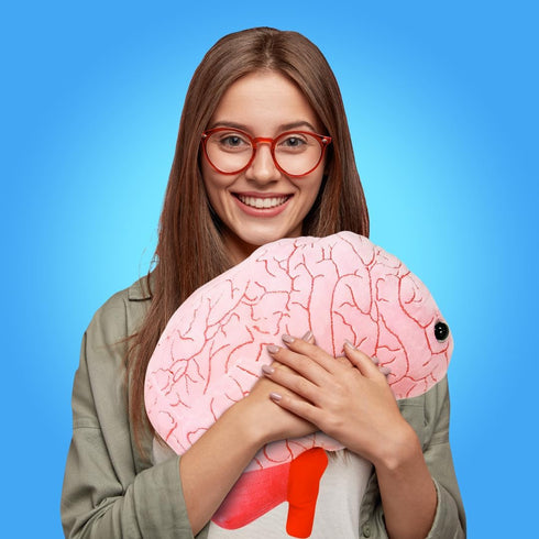 GIANTmicrobes Gigantic 17" Brain Organ Plush, Unique Brain Stuffed Animal Gift for Neurologist and Recovery