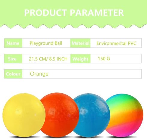 Playground Ball, 8.5 Inch Kickball for Kids and Adults, Indoor & Outdoor Dodgeball Handball Schoolyard Game