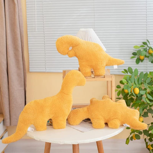 3 Packs Dino Nugget Pillow Plush, 18 inches Dinosaur Chicken Nugget Stuffed Animal Toy, Birthday Party Decoration for