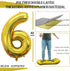 GOER Number 16 Balloons for 16th Birthday Sweet 16 Party Decorations, 42 Inch Jumbo Foil Helium Balloons (Gold)