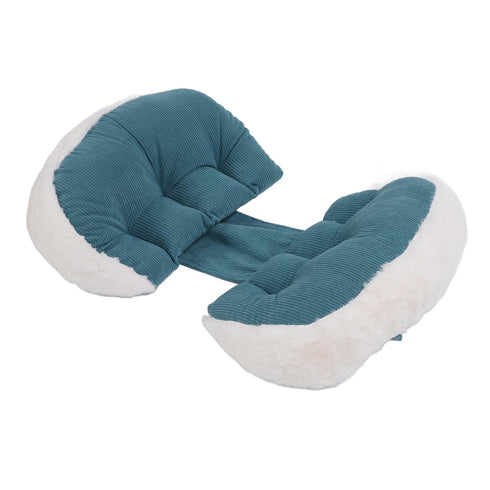 U-Shaped Maternity Pillow for Side Sleepers - Soft & Breathable (Blue)