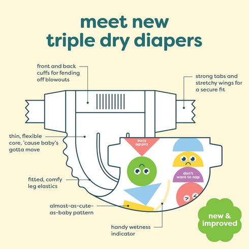 2, 76 Babyganics Diapers, Size ct, Ultra Absorbent Diapers