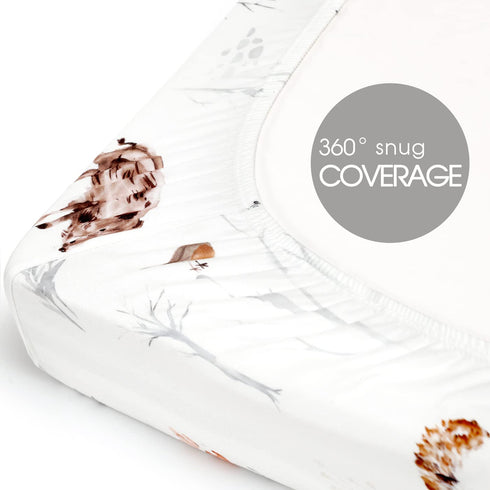 Pack n Play Sheets Fitted 2 Pack, Stretchy Ultra Soft Jersey Knit, Universal Portable/Mini Crib Mattresses