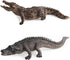 2 Pcs Simulated Crocodiles Model Figure Toy, Realistic Alligator Figurines Collection for Science Educational Props