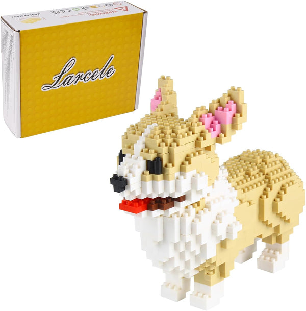 Larcele Micro Dog Building Blocks Pet Mini Building Toy Bricks, 950 Pieces KLJM-02 (Welsh Corgi)