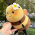RHHSSE Partners(8 inch) Chubby Smiling Bee Plush, Lucky Soft Bumblebee Plush Toy, Cute Bee Stuffed Animal, The Best