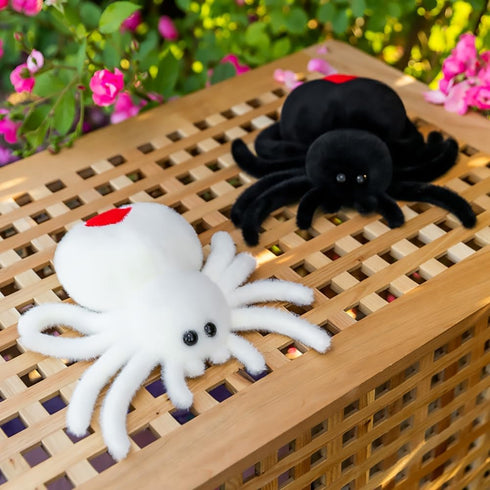 Soft Spider Dolls Plush Pranks, Cute Stuffed Animals, Gifts for Kids, Halloween, Christmas, Home Decor (Black)