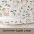 Wicbfdfv Cute Cats Floral Leaves Pink Nursing Pillow Cover Stretchy and Soft for Baby Girls Boys Kitten Pet Wildflowers