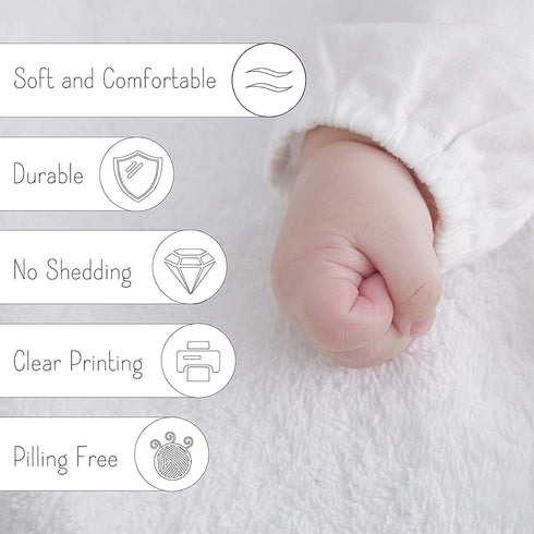 Monogrammed 60"x80" Personalized Baby Blankets for Girls, Customized Swaddle Blanket for Kids- Custom Soft Fleece Name