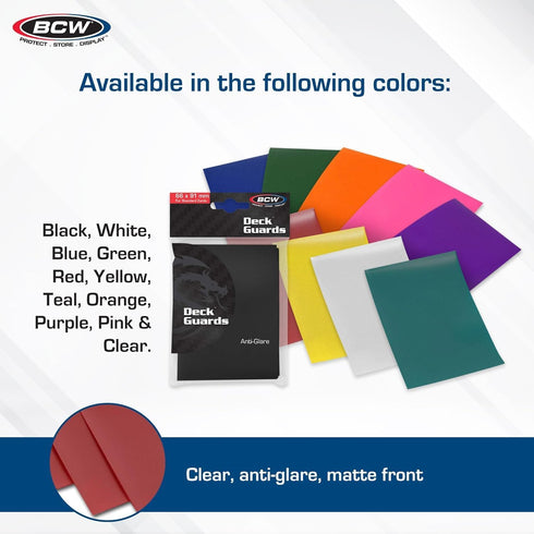 500 Count (10 Packs 50 2.5" 3.5" BCW Deck Guard - Double Matte Card Sleeves | Box of Sleeves) |Acid-Free, No PVC | Fits