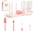 LEQXGO Travel Baby Bottle Cleaner Kit, 7-in-1 Baby Bottle Brush Set with Case