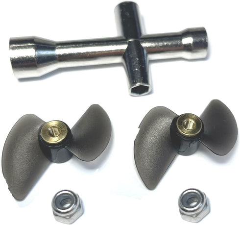 ZDingTech 2pcs H102 H120 H100 H106 H108 H102 Propeller Parts for TKKJ RC Boat Parts, RC Boat Propeller with Nuts