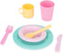 Set 3+ Years(34 Battat Play Circle Dish Plates, Cups, and Tea Party Toys Kitchen Toys for Toddlers Pretend Play Pieces)