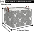 HIYAGON Baby Basket - Cute Toy Bin for Boys and Girls, Kids Storage Organizer Box, Gift Basket, Deer Room Decor (Grey)