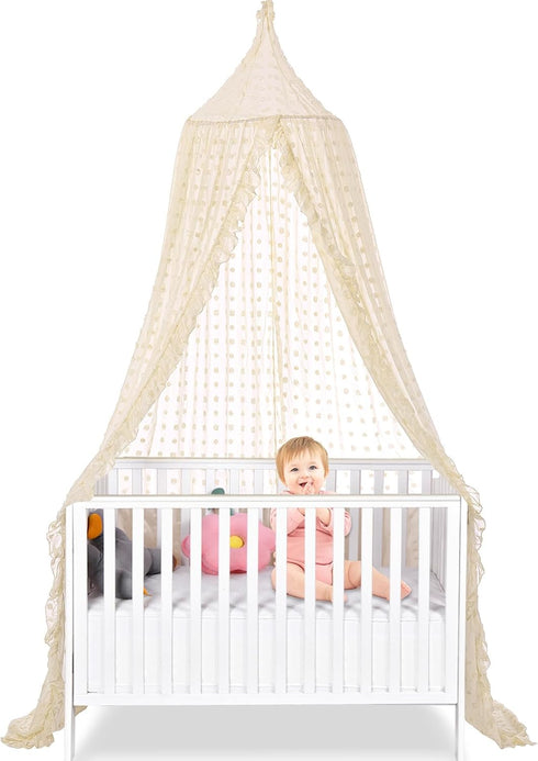 jiangcha Bed Canopy for Girls - Princess Bed Canopy - Crib Canopy for