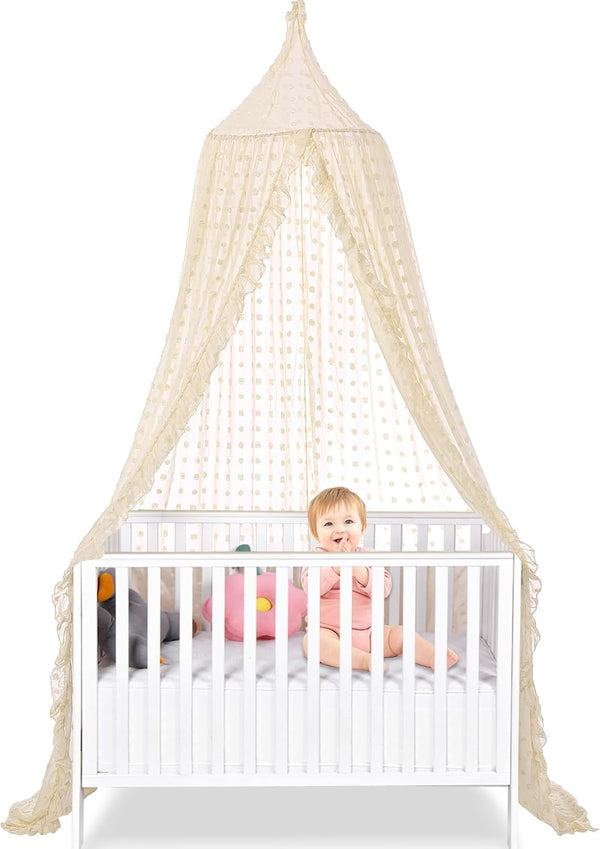 jiangcha Bed Canopy for Girls - Princess Bed Canopy - Crib Canopy for
