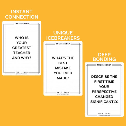 {THE AND} Strangers Edition - Conversation Starter Card Game - Fun Getting to Know You Game - Ice Breakers to Reduce