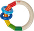 HABA Wooden Rainbow Teething Rattle Toy for Babies 0-18 Months, Made in Germany