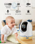 MUBVIEW 5G WiFi Indoor Security Camera, Pet Camera with Phone App, 2K Night Vision, Auto Tracking, 2-Way Audio, Local &