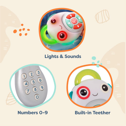 B. toys – Baby Musical TV Remote Control, Interactive Sensory Toy with Learning Numbers & Songs for Development