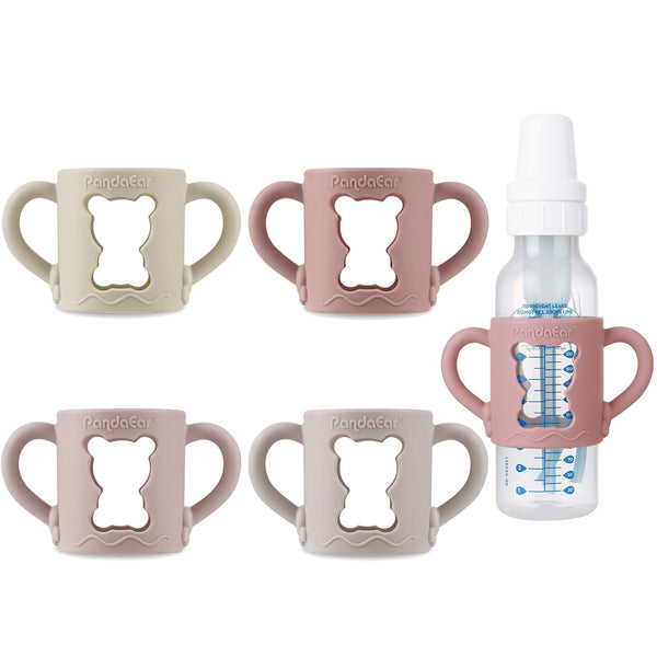 PandaEar 4 Pack Silicone Baby Bottle Handles with Dr Brown Narrow Baby