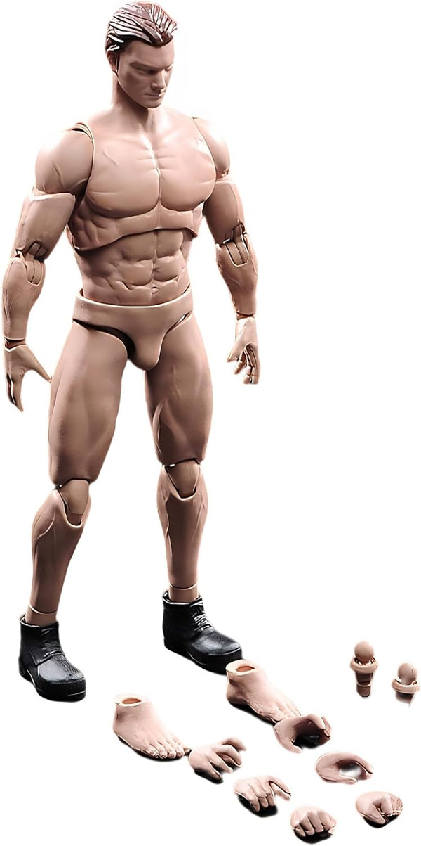 Fremego 1/12 Scale Action Figure,6inch Male Strong Muscular Flexible Miniature Action Figure