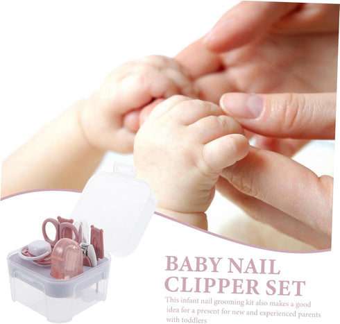 Set Nail Care Boy Girl Nail Grooming Kit with Scissors Clippers File Tweezers for Newborns Toddlers Young Boy Girl Safe