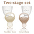 Ali+Oli (2-pc) Food & Fruit Feeder Pacifier Set (Oat & Coco), BPA-Free Silicone for Baby