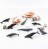 Set 2-4 Inch Mini Whale Shark Toy Small Sea Creatures Toys for Kids Mini Marine Animal Figures Cake Topper Girls Boys