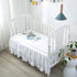 14" JSD White Ruffled Crib Bed Skirt Double Layer Nursery Toddler Dust Ruffle Bedding Skirt Deep Drop