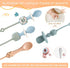GAWAVAWA 4PK 6+ Baby Spoon and Fork with Holder Straps for Kids Aged Months Self Feeding, No Throw Toddler Travel
