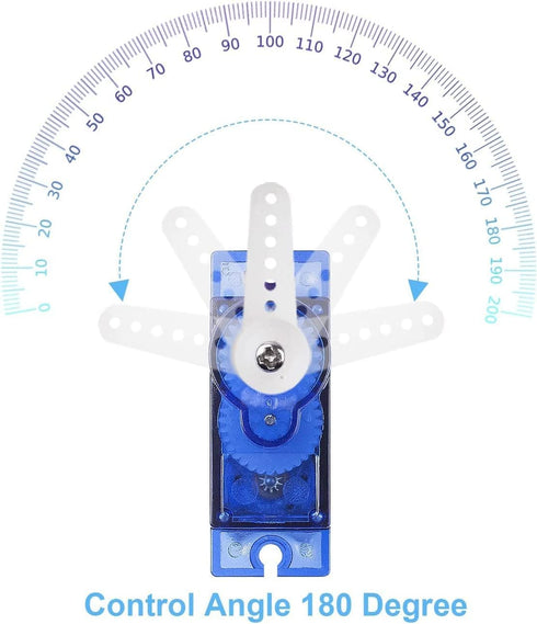 Sg90 9g (20) Micro Servo Motor, Miuzei Mini Small Servos Motor Kit Metal Gear for Arduino RC Car Airplane Robot
