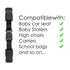 G Ganen Universal Child Chest Harness Clip, Anti-Slip Baby Chest Clip Guard for Seats, Strollers (Black, Set of 1)