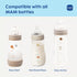 1, 0+ 94% 4 Pack, MAM Baby Bottle Nipples Slow Flow Size for Month Newborn Babies, Skin Soft BPA Free Silicone, Nipple