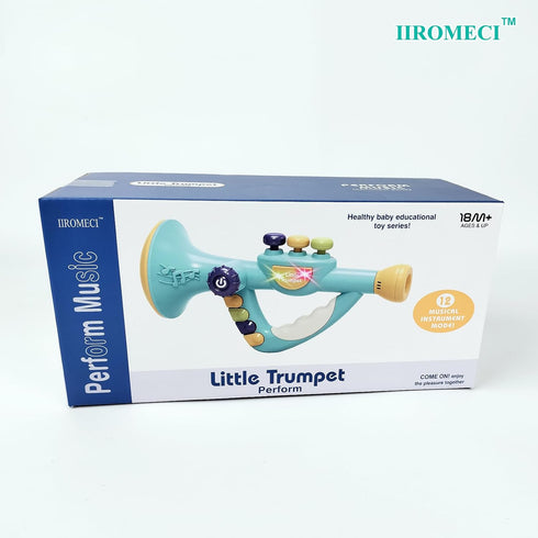 Little Trumpet Toy for Toddlers, Musical Educational Toys for Kids Ages 1-3, Infants Music Toys (Blue)