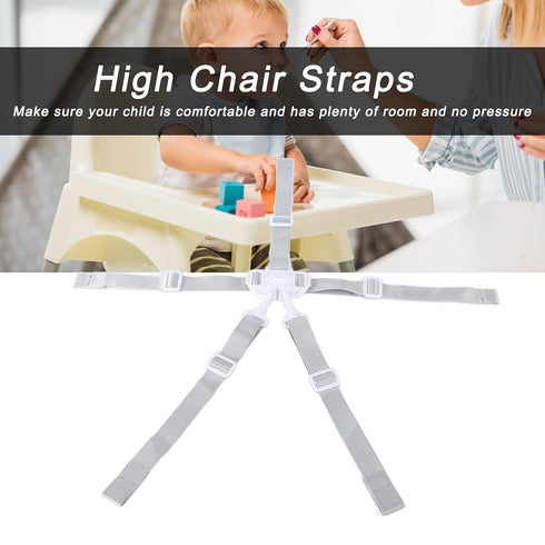 HEEPDD 5 5-Point GLOGLOW Universal High Chair Straps, Adjustable Point Harness, Lightweight Nylon Baby Seat Strap