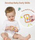 6 Set, 0-6-12 0-6 PCS Wooden Baby Rattle, Organic Colorful Baby Hand Rattles Wood Rattles for Babies Months, Wooden