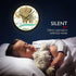 Geek Alerts Little Animals Cartoon Elephants Wall Clock with Sound Control LED Night Light Animal Metal Frame Silent
