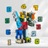 3 4 5 VEAIS Number Transforming Toys, Alpha Bot Military Transforming Robet Toy for Tollders Montessori Teaching