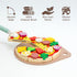 Set, 25 Playset 3-5 Wooden Pizza Toy Pcs Cutting Toys Kitchen Pretend Play Accessories, Pizza for Year Old Boys & Girls