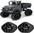 RC Military Truck Wheels 4pcs, Rubber Crawler Tire Wheel Tyre for WPL 1/16 RC Vehicle