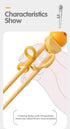 Training Chopsticks for Kids - Harmless Material, Anti-dislocation Buckle Design, Includes Portable Box (Yellow)